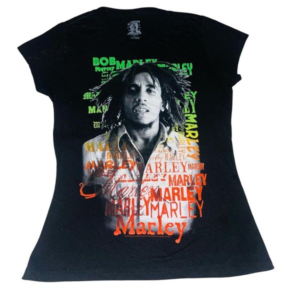 Vintage Tops - Vintage Y2K Bob Marley Rasta Graphic T-shirt XL